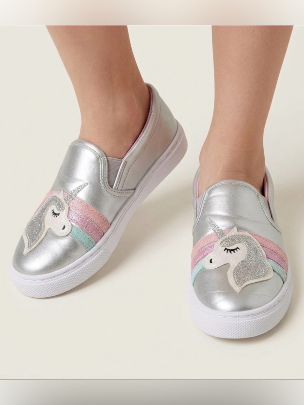 Capelli | unicorn 🦄 silver slip on shoes | 2